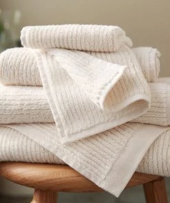 Coyuchi Temescal Ribbed Towels - Undyed
