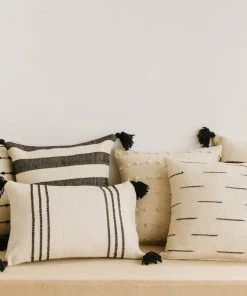 Territory Design Loops Throw Pillow Cover - Cream