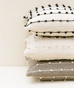 Territory Design Loops Throw Pillow Cover - Cream