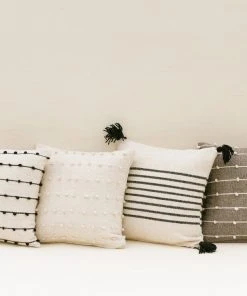 Territory Design Loops Throw Pillow Cover - Cream