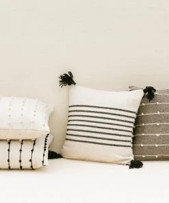 Territory Design Loops Throw Pillow Cover - Gray