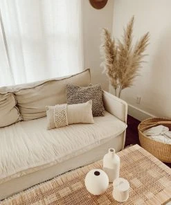 Territory Design Raya Lumbar Pillow Cover - Cream