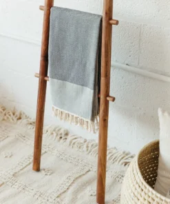 Territory Design Tunisian Beach / Bath Towel - Black Home Goods