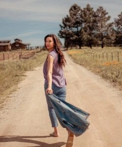 Valani Clothing Thavy Tencel Top - Purple Sage