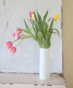 The Bright Angle Bloom Porcelain Vase - Smoke Gray