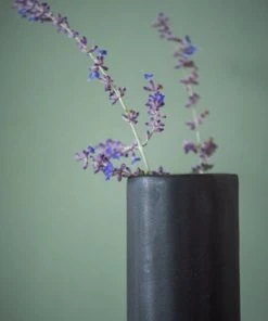The Bright Angle Bloom Porcelain Vase - Smoke Gray
