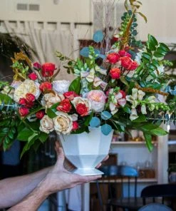 The Bright Angle Large Compote Porcelain Vase