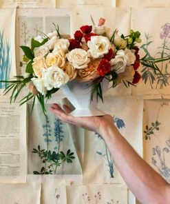 The Bright Angle Small Compote Porcelain Vase