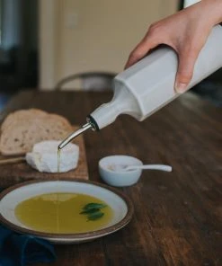 The Bright Angle Best Sellers Elixir Porcelain Olive Oil Bottle - Rosemary Green