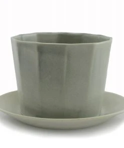 The Bright Angle Native Porcelain Planter - Smoke Gray Home Goods