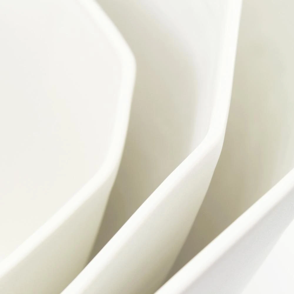 The Bright Angle Porcelain Nesting Bowl Set - Silk White Home Goods 3 The Bright Angle Porcelain Nesting Bowl Set - Silk White Home Goods