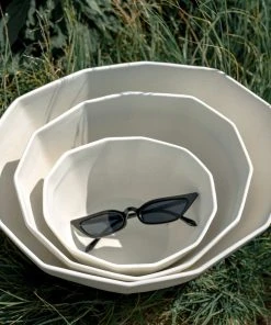 The Bright Angle Porcelain Nesting Bowl Set - Silk White Home Goods 11 The Bright Angle Porcelain Nesting Bowl Set - Silk White Home Goods