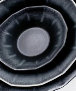 The Bright Angle Porcelain Nesting Bowl Set - Mica Black 9 The Bright Angle Porcelain Nesting Bowl Set - Mica Black