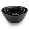 The Bright Angle Porcelain Nesting Bowl Set - Mica Black