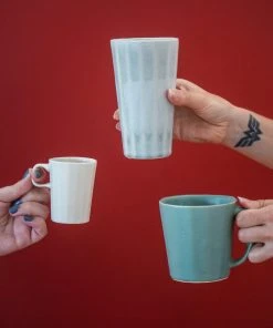 The Bright Angle Porcelain Pint Cup - Mica Black Home Goods