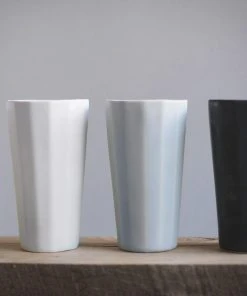 The Bright Angle Porcelain Pint Cup - Mica Black Home Goods