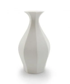 The Bright Angle Table Vase - Silk White