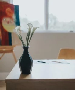 The Bright Angle Table Vase - Smoke Gray