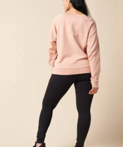 The Standard Stitch College Sweatshirt - Pale Pink 2 The Standard Stitch College Sweatshirt - Pale Pink