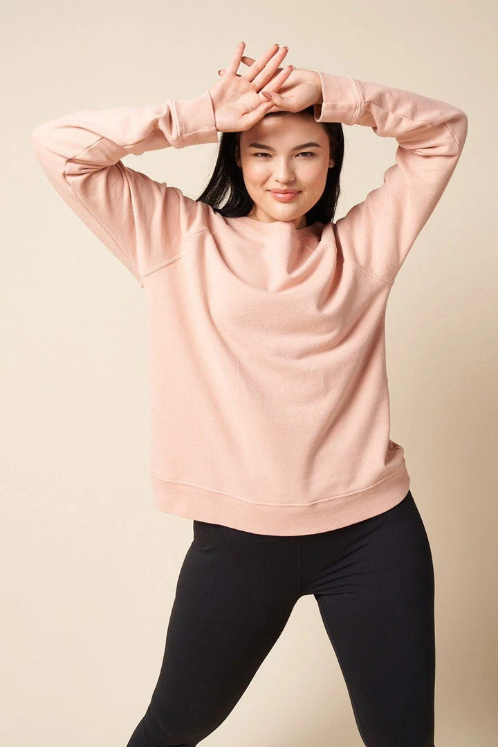 The Standard Stitch College Sweatshirt - Pale Pink The Standard Stitch College Sweatshirt - Pale Pink
