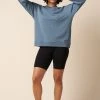 The Standard Stitch College Sweatshirt - Stone Blue Made In USA