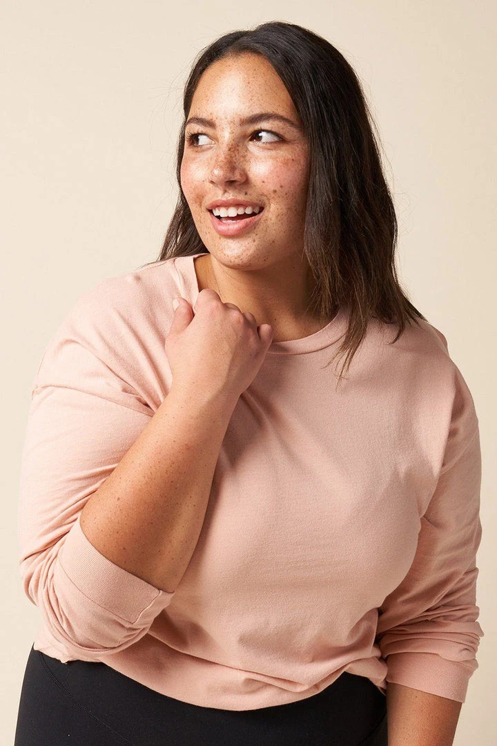 The Standard Stitch Long Sleeve Tee - Pale Pink 2 The Standard Stitch Long Sleeve Tee - Pale Pink