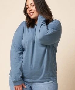 The Standard Stitch Clothing Long Sleeve Tee - Stone Blue