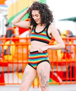 Thunderpants USA Rainbow Stripe Bralette