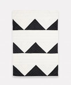 Anchal Triangle Throw Quilt - Charcoal