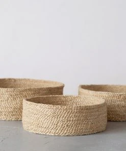 Will & Atlas Home Goods Trio Of Round Jute Baskets - Natural