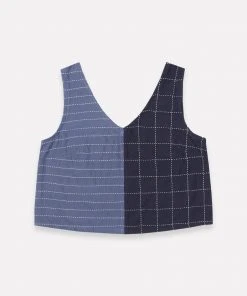 Anchal Clothing Two-Tone Crop Tank Top