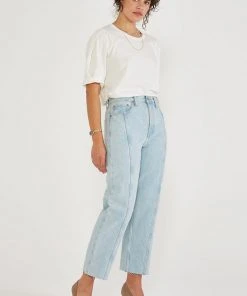 ÉTICA Tyler Seamed Crop Jeans - Sea Breeze