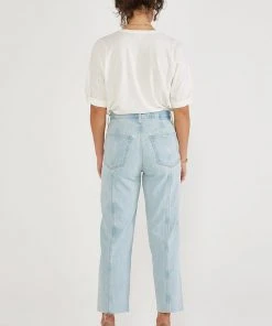 ÉTICA Tyler Seamed Crop Jeans - Sea Breeze