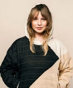 Anchal Patchwork Unisex Hoodie - Ivory Clothing