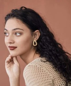 Nisolo Upcycled Brass Open Drop Earrings