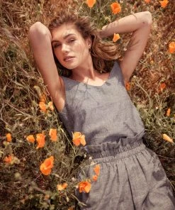 Valani Nora Paperbag Midi Hemp Skirt