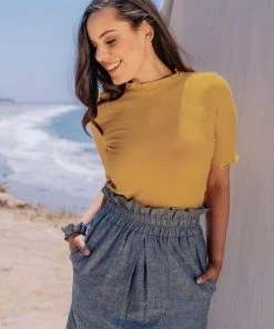 Valani Nora Paperbag Midi Hemp Skirt