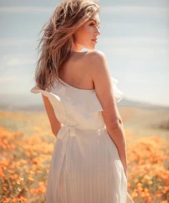 Valani Special Occasion Sokha Banana Midi Dress - Cloud Dancer 6 Valani Special Occasion Sokha Banana Midi Dress - Cloud Dancer