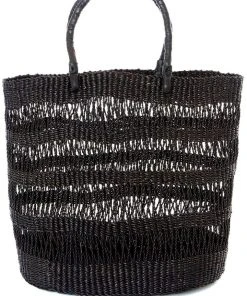 Swahili African Modern Veta Vera Raven Lace Weave Shopper Bag
