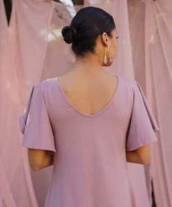 Mien Villa Flutter Sleeve Jumpsuit Clothing