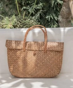 Village Thrive Amber Woven Seagrass Purse Accessories