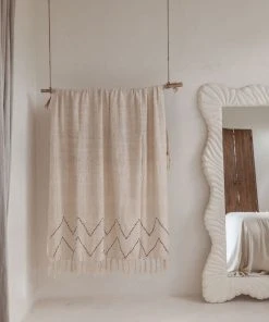 Village Thrive Black Zig Zag Blanket Home Goods