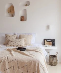 Village Thrive Black Zig Zag Blanket Home Goods