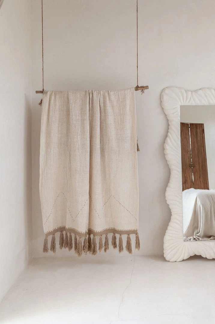 Village Thrive Gold Motif Throw Blanket 1 Village Thrive Gold Motif Throw Blanket