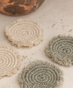 Village Thrive Mixed Macrame Coaster Set Home Goods