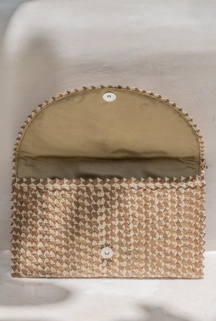 Village Thrive Ombre Rattan Clutch Bag Accessories Village Thrive Ombre Rattan Clutch Bag Accessories