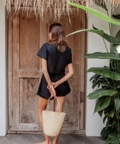 Village Thrive Accessories Praya Rattan Day Bag