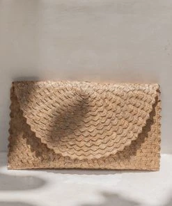 Village Thrive Accessories Rattan Clutch Bag