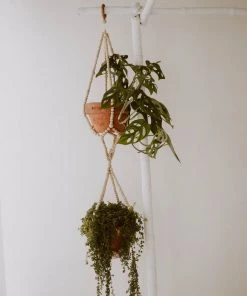 Village Thrive Wood Beaded Plant Hangers Home Goods