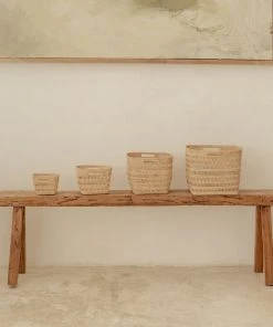 Village Thrive Woven Rattan Cube Storage Basket Set